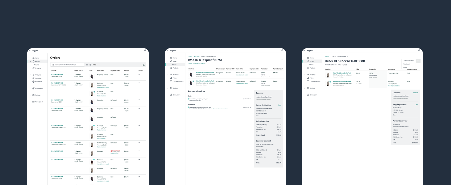 Order page with Promotion — high-fidelity screens showing how promotions surface in the orders view